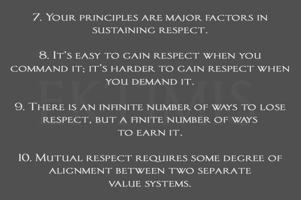 The Top Ten Laws of Respect - A Personal Guide